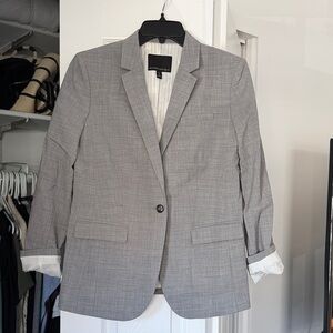 Banana Republic Light Gray Blazer, Size Petite 8